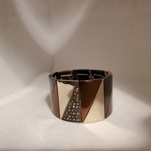 Gold Silver Black Bronze Stretch Bracelet